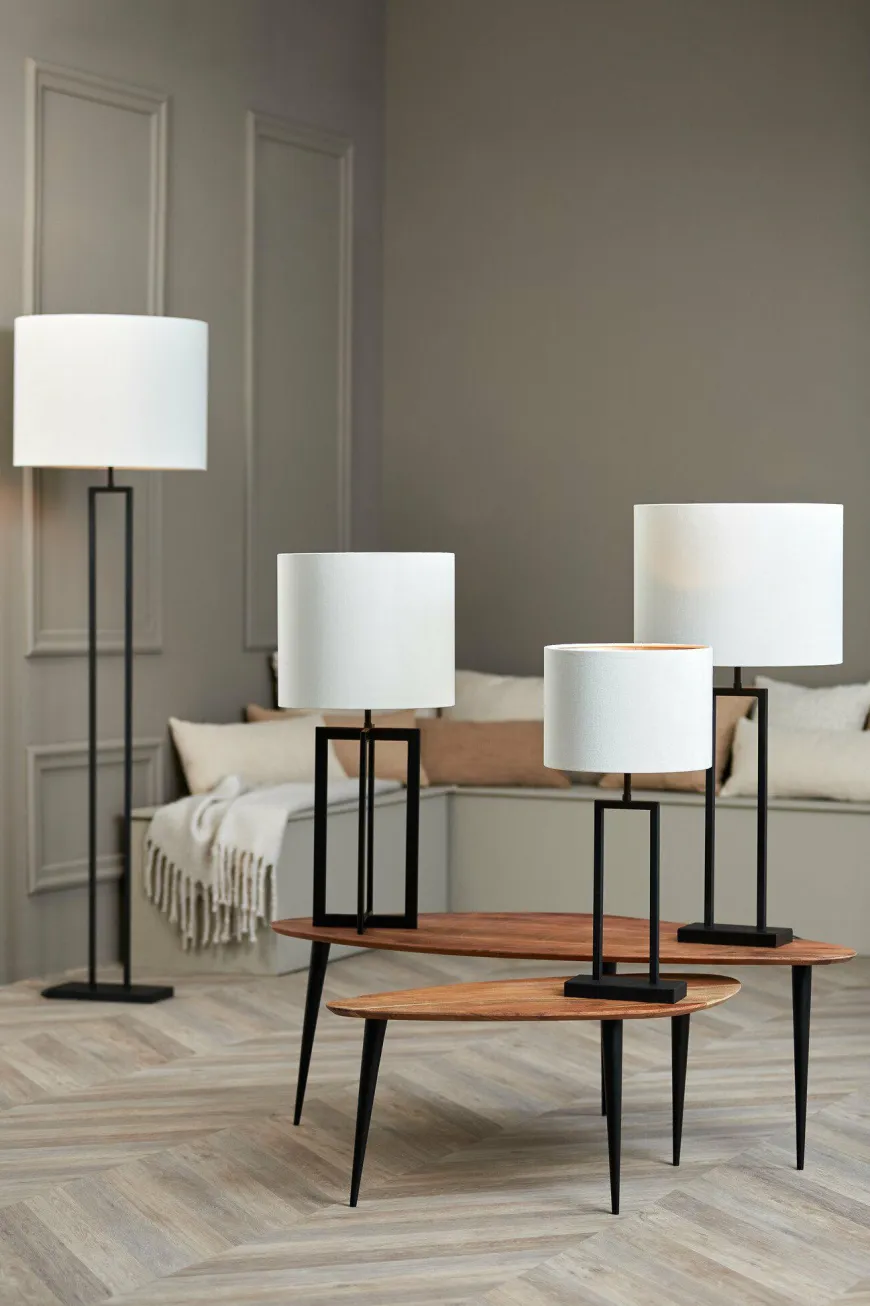Light en Living Kap cilinder 40-40-30 cm VELOURS off white
