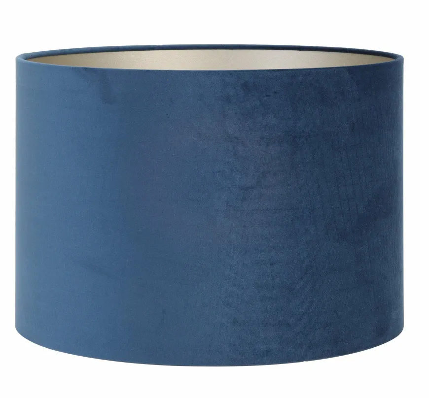 Light en Living Kap cilinder 35-35-30 cm VELOURS petrol blauw