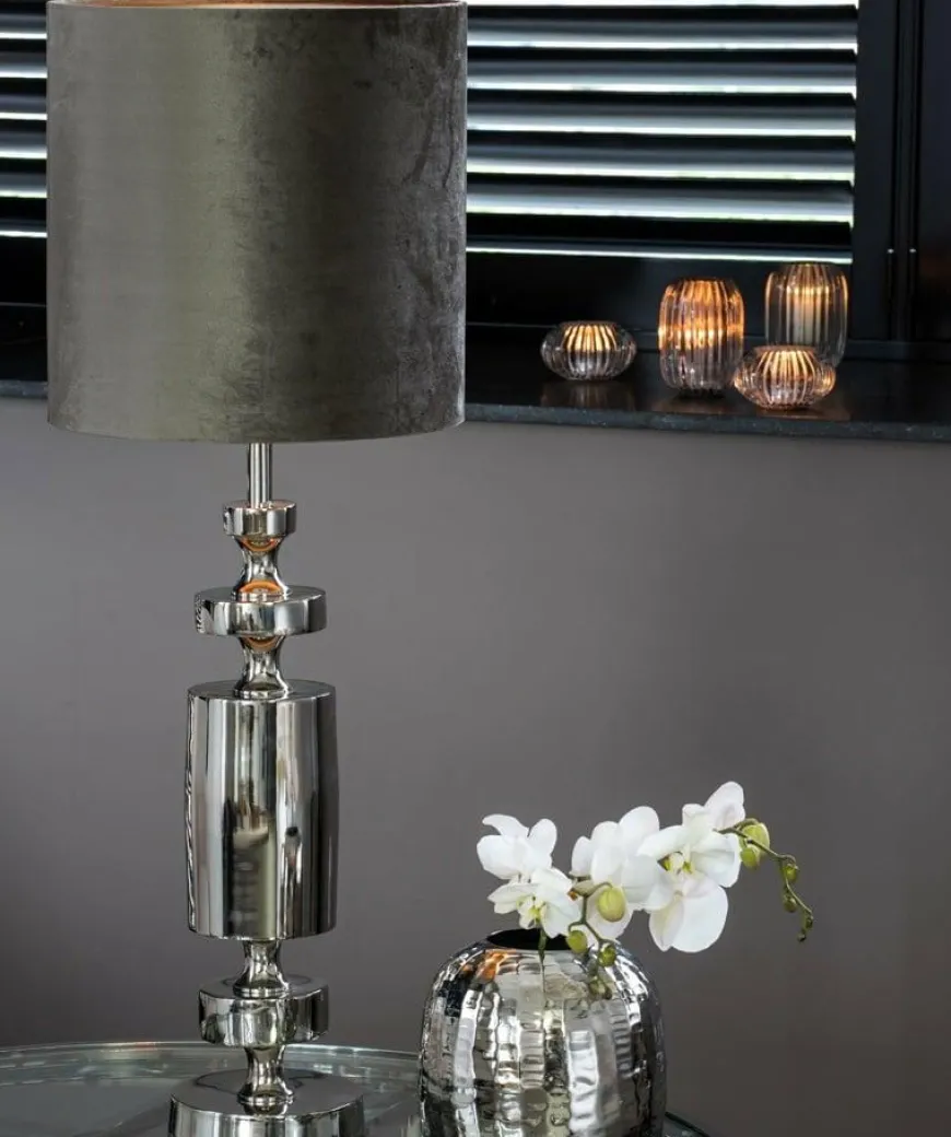 Light en Living Kap cilinder ZINC taupe Ø 40 cm