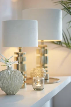 Light en Living Kap cilinder 25-25-18 cm VELOURS off white
