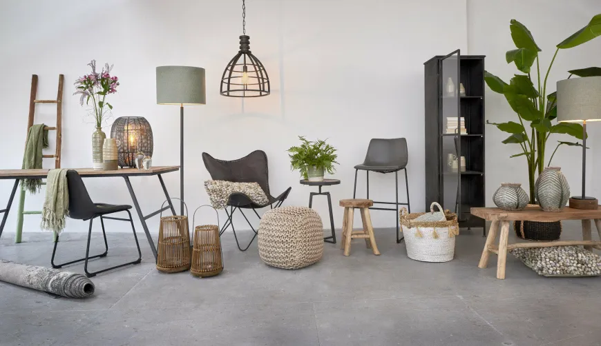 Light en Living Kap cilinder 40-40-30 cm LIVIGNO antraciet