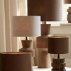 Light en Living Kap cilinder 40x40x30 cm VELOURS chocolade bruin