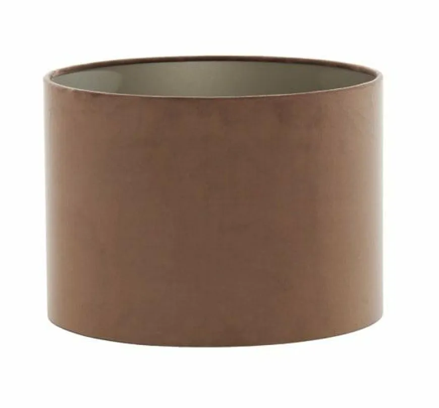 Light en Living Kap cilinder 40x40x30 cm VELOURS chocolade bruin