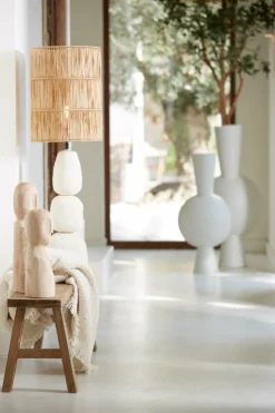 Light en Living Kap cilinder 30-30-40 cm LANZANO raffia naturel