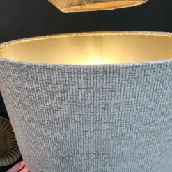 Light en Living Kap ovaal recht smal hoog 38-17,5-28 cm RIF zand