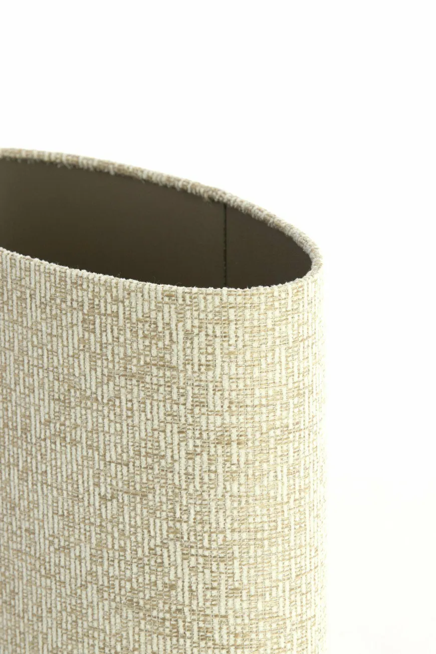 Light en Living Kap ovaal recht smal hoog 38-17,5-28 cm RIF zand