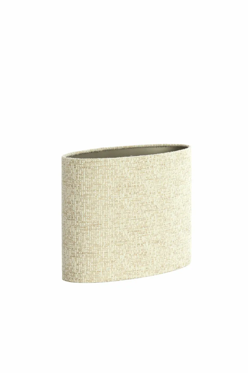 Light en Living Kap ovaal recht smal hoog 38-17,5-28 cm RIF zand