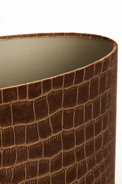 Light en Living Kap ovaal recht smal 45-21-22 cm PRAYA bruin