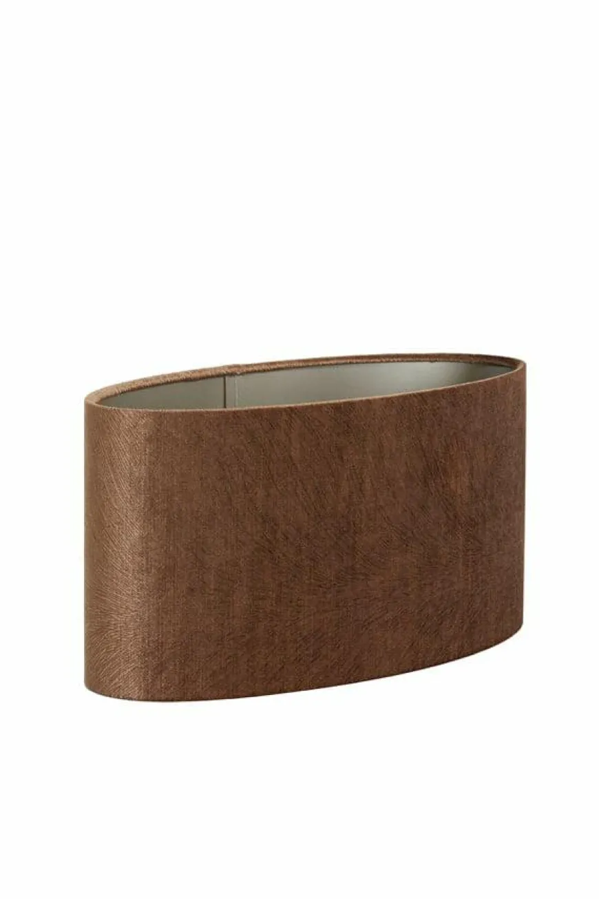 Light en Living Kap ovaal recht smal 38-17,5-19 cm LUBIS bruin