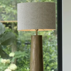 Light en Living Kap ovaal recht smal hoog 45-21-32 cm RIF zand