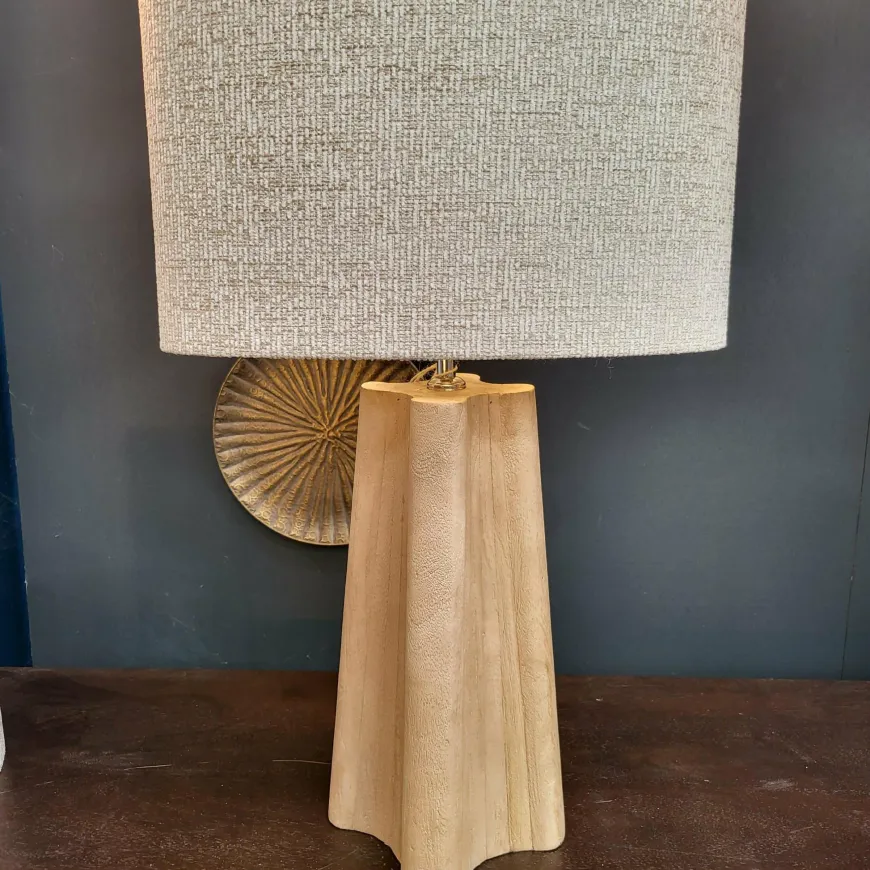 Light en Living Kap ovaal recht smal hoog 45-21-32 cm RIF zand