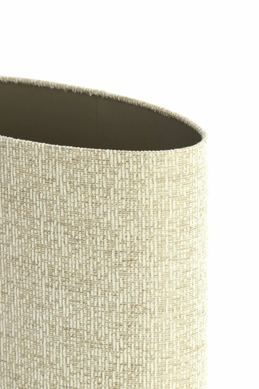 Light en Living Kap ovaal recht smal hoog 45-21-32 cm RIF zand