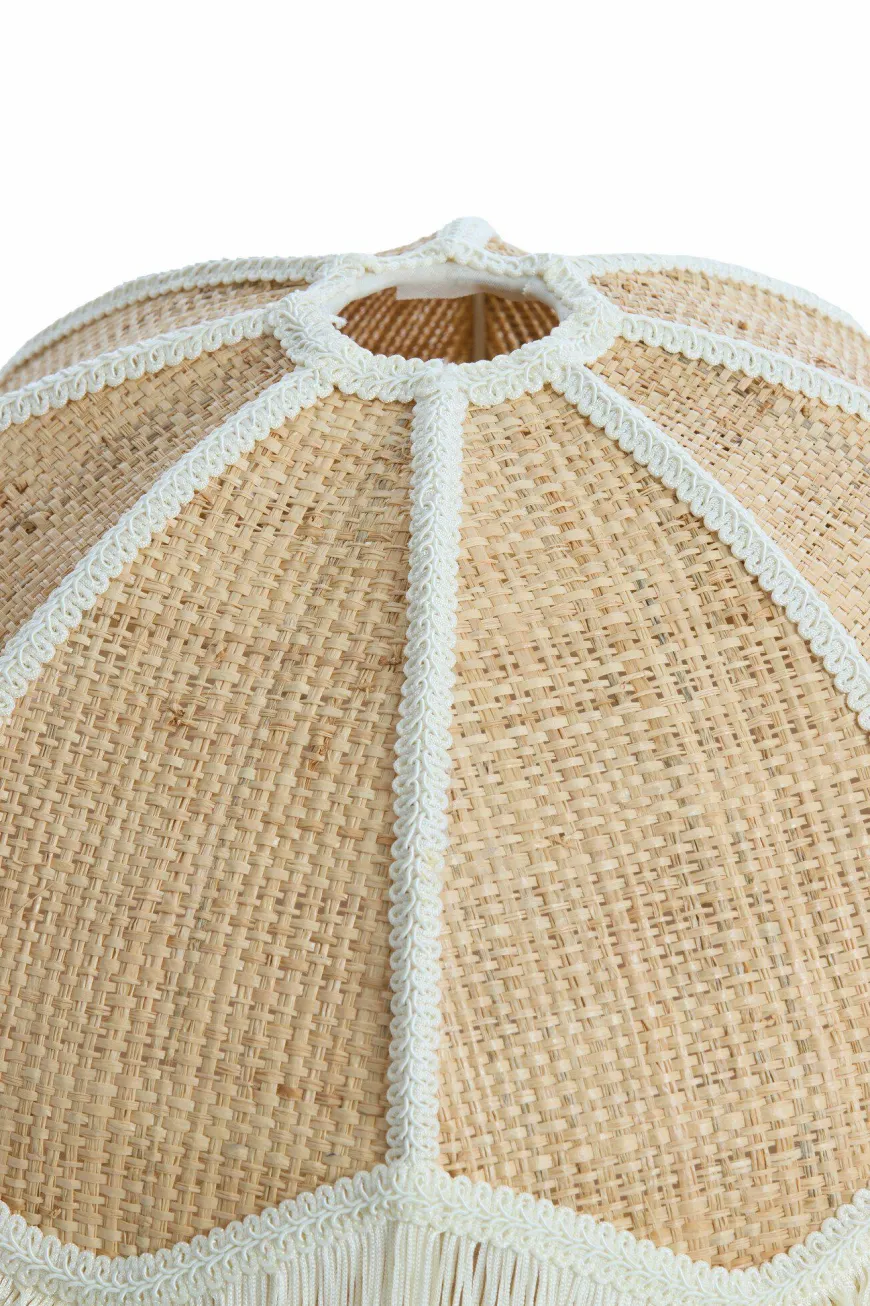 Light en Living Kap Ø35x26 cm MALACIA raffia naturel+crème