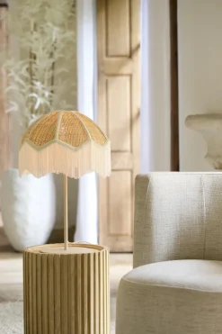 Light en Living Kap Ø35x26 cm MALACIA raffia naturel+crème
