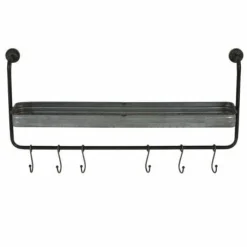 Light en Living Kapstok 6 haaks 79x16x32 cm GIBARA zink