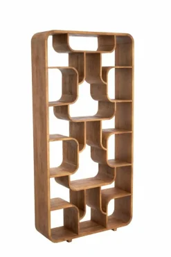 Light en Living Kast open 100x30x200 cm LABARE licht bruin