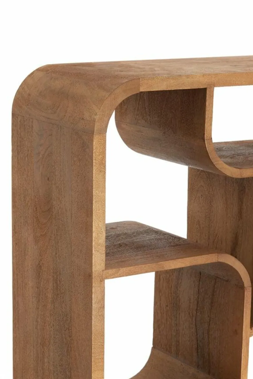 Light en Living Kast open 100x30x200 cm LABARE licht bruin