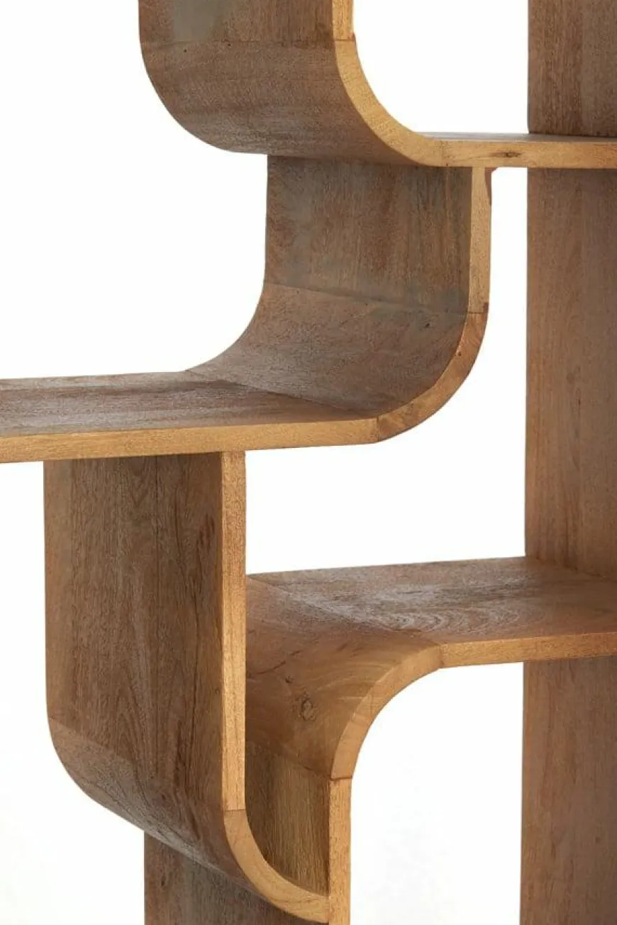Light en Living Kast open 100x30x200 cm LABARE licht bruin