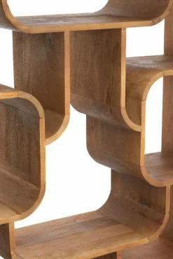 Light en Living Kast open 100x30x200 cm LABARE licht bruin