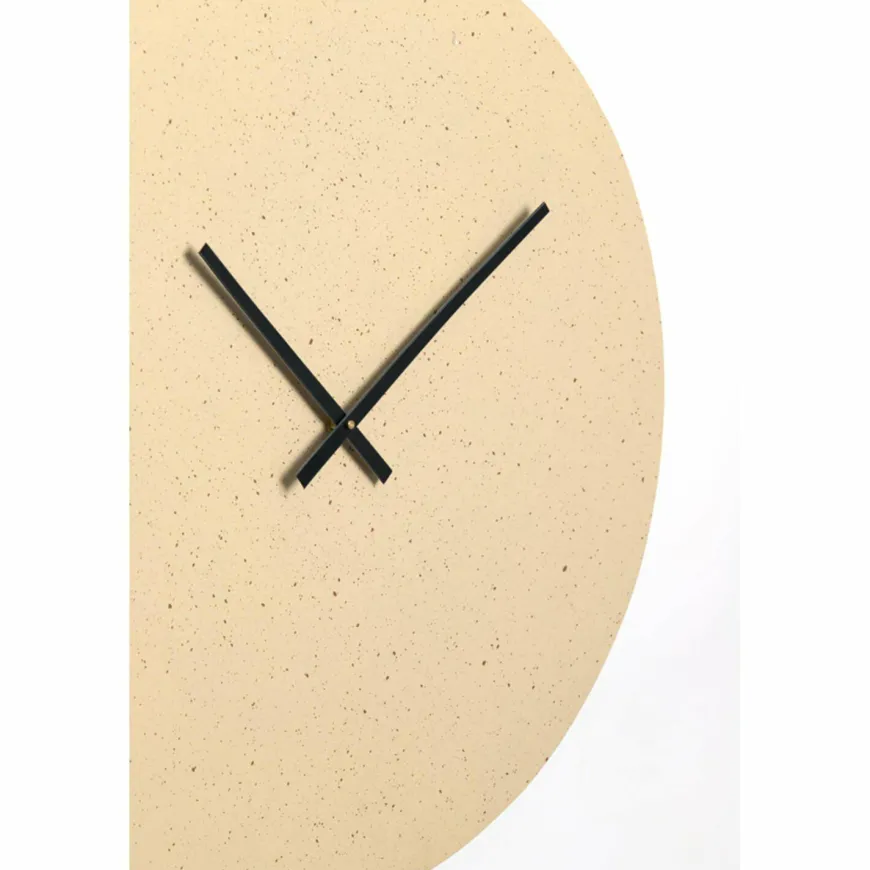 Light en Living Klok Ø59 cm LICOLA mat zand+licht bruin gespikkeld