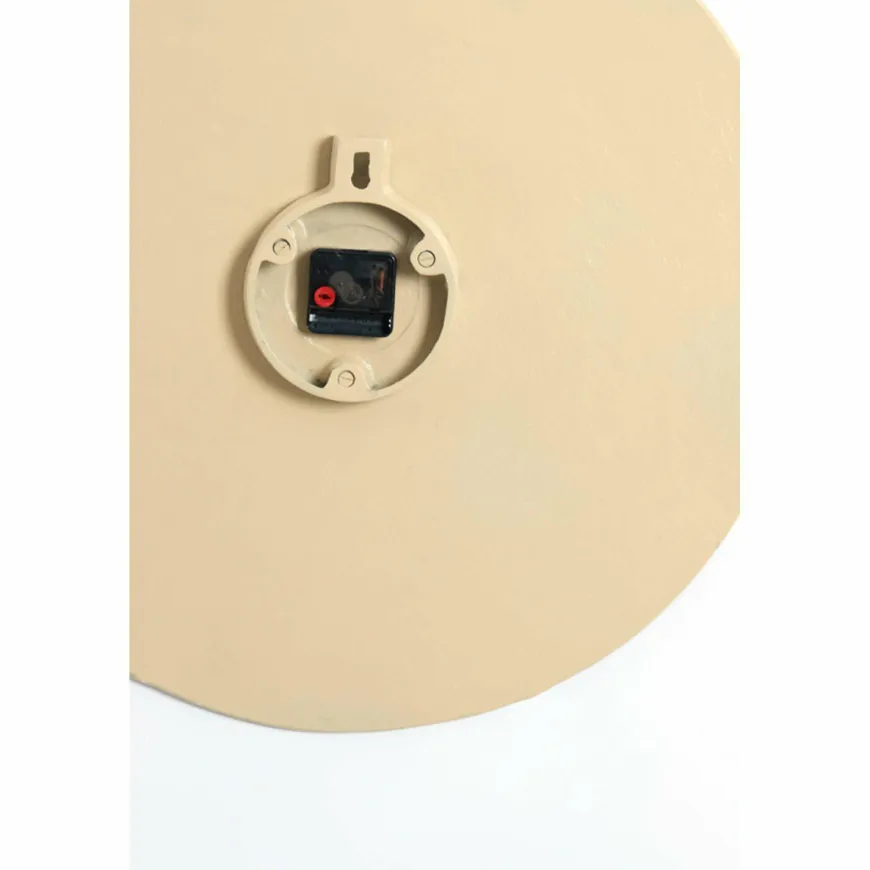 Light en Living Klok Ø59 cm LICOLA mat zand+licht bruin gespikkeld