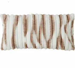 Light en Living Kussen 60x30 cm MABLY velvet crème-bruin