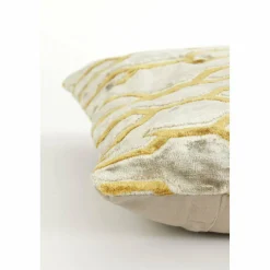 Light en Living Kussen 45x45 cm JEMBANA velvet zand+okergeel