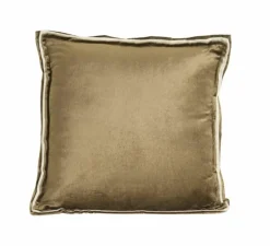 Light en Living Kussen 45x45 cm BAXLEY velvet groen+linnen naturel