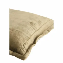 Light en Living Kussen 45x45 cm BAXLEY velvet groen+linnen naturel