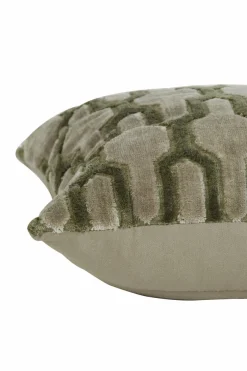 Light en Living Kussen 45x45 cm JEMBANA zand+olijf groen