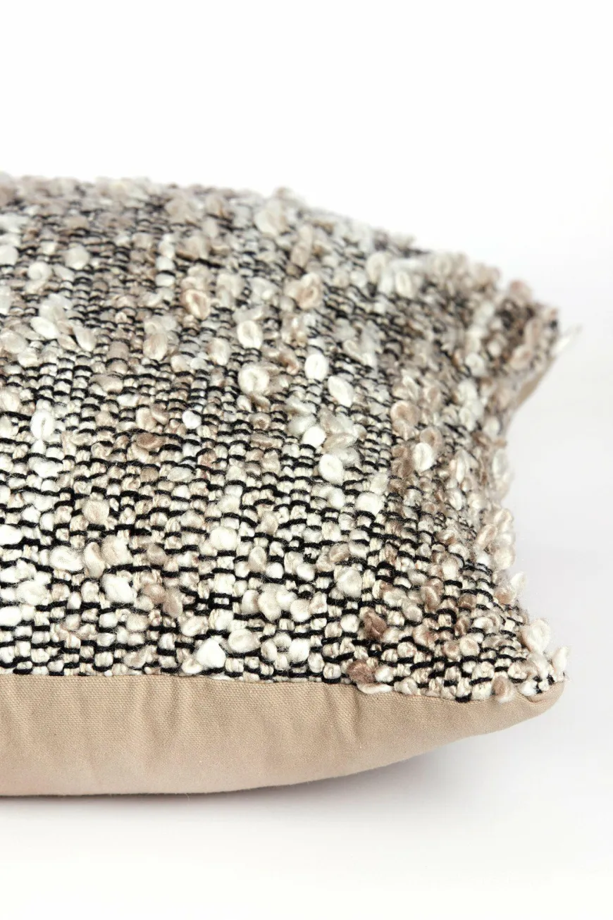 Light en Living Kussen 45x45 cm MEZOKI bouclé bruin