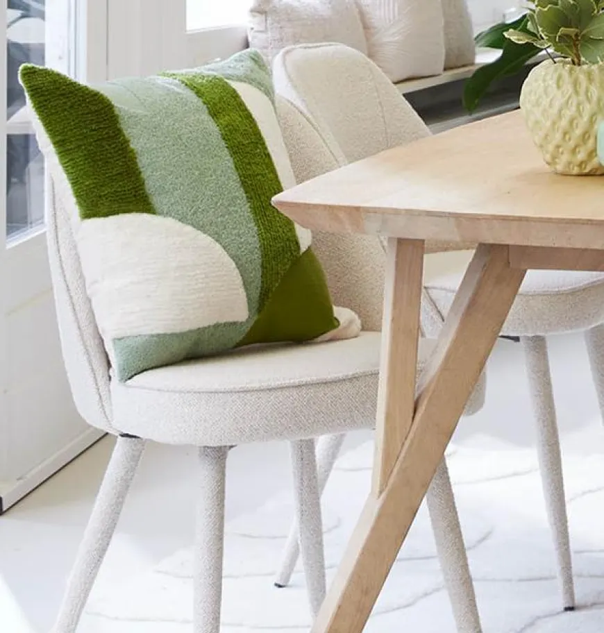 Light en Living Kussen 45x45 cm TOFNA groen+wit