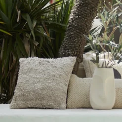 Light en Living Kussen 45x45 cm HUMADA bouclé naturel