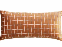 Light en Living Kussen 60x30 cm ROMAIN oranje-wit
