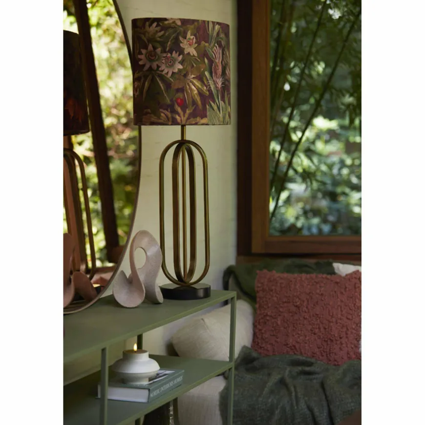 Light en Living Lampenkap ovaal recht smal 45-21-32 cm PASSION paars