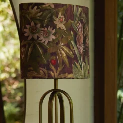 Light en Living Lampenkap ovaal recht smal 38-17,5-28 cm PASSION paars