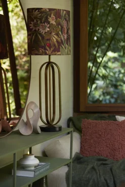 Light en Living Lampenkap ovaal recht smal 38-17,5-28 cm PASSION paars