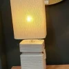 Light en Living Lampenkap vierkant rond hoog 20-20-26 cm BRESKA parel wit