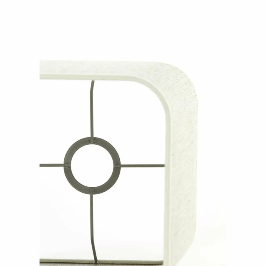 Light en Living Lampenkap vierkant rond hoog 20-20-26 cm BRESKA parel wit