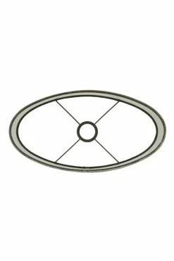 Light en Living Lampenkap ovaal recht smal ZINC taupe - diverse afmetingen