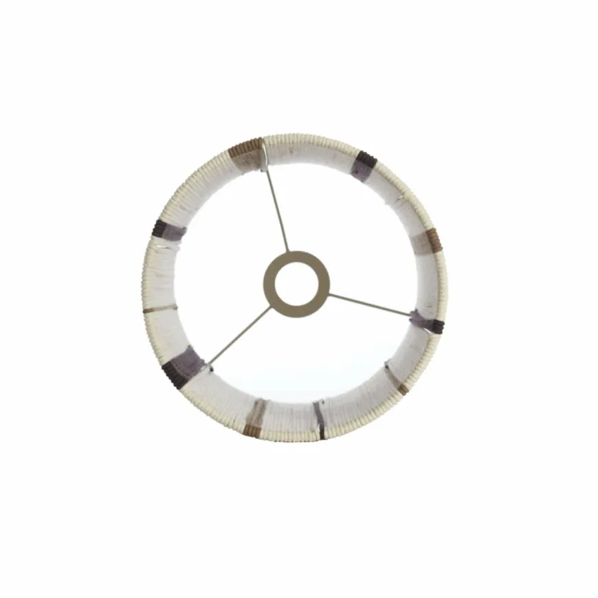 Light en Living Lampenkap cilinder 30-30-40 cm MEDAN crème+bruin+donker bruin