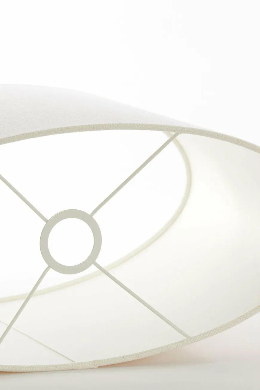 Light en Living Lampenkap ovaal recht smal 45-21-32 cm LIVIGNO eiwit