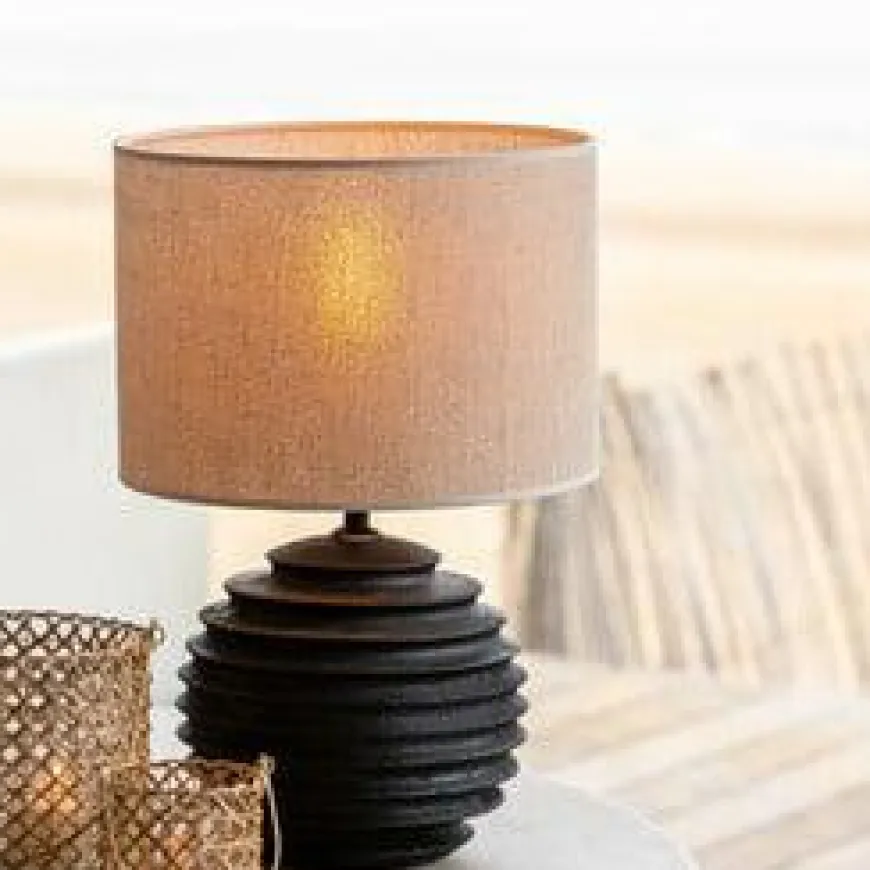 Light en Living Lampenkap cilinder 30-30-21 cm BRESKA parel wit