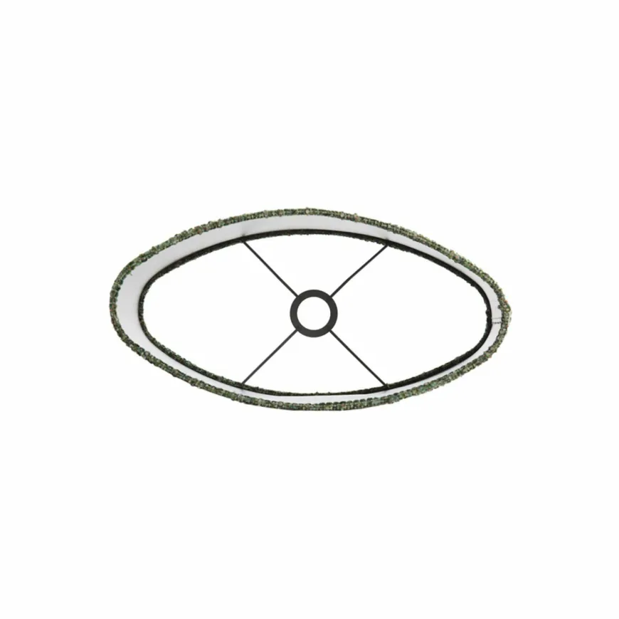 Light en Living Lampenkap ovaal recht smal 38-17,5-28 cm OSIRE groen