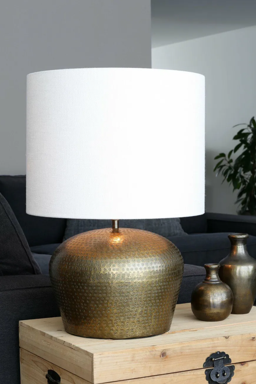 Light en Living Lampenkap cilinder 50-50-38 cm LIVIGNO eiwit