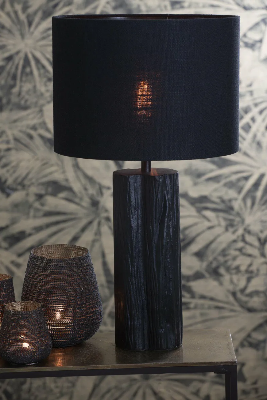 Light en Living Lampenkap cilinder 30-30-21 cm LIVIGNO zwart