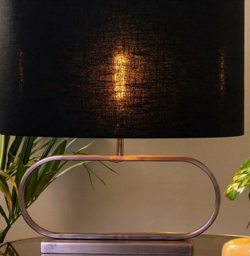 Light en Living Lampenkap ovaal recht Livigno antraciet