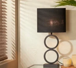 Light en Living Lampenkap ovaal recht Livigno zwart - diverse maten