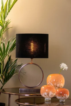 Light en Living Lampenkap ovaal recht Livigno zwart - diverse maten