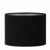 Light en Living Lampenkap cilinder VELOURS zwart-taupe - diverse maten